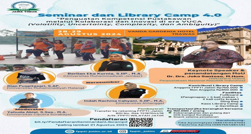 Seminar Libcamp di Vanda Gardenia, Trawas 28-29 Agustus 2024